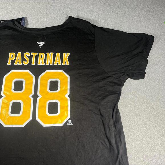 NWT Reebok NHL Boston Bruins Woman’s 3x Pastrnak #88 Black V-Neck T-Shirt Jersey - Picture 6 of 8